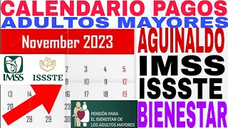 🗓️Calendario PAGO NOVIEMBRE Y DICIEMBRE 2023 Pensionados y Jubilados hoy aquí fechas [upl. by Yluj125]