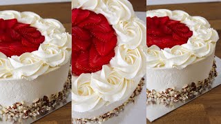 Gateau à la fraise  façon fraisier  layer cake fraise [upl. by Nnyllatsyrc]