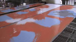 signal snowboards factory screenprinting snowboards custom [upl. by Dry793]