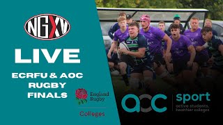 LIVE RUGBY ECRFU amp AOC SPORT FINALS  COLLEGE FINALS [upl. by Adlen48]