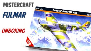 Mistercraft Fairey Fulmar MkIII  172 Scale Plastic Model Kit  Unboxing Review [upl. by Cindelyn]