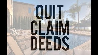 Quitclaim deed DIY Transferring property [upl. by Tanah]