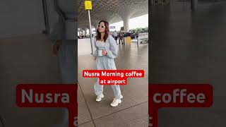 nushrat bharucha moring coffee at airport [upl. by Belia906]