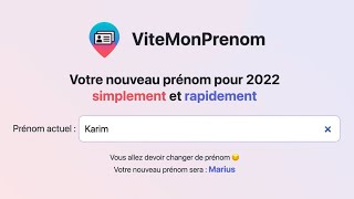 vite mon prenom test gratuit vite mon prenom 2022 test gratuit [upl. by Dickinson]