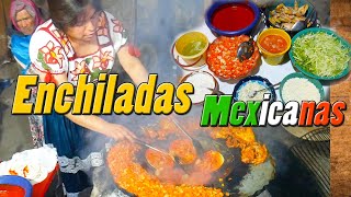 ENCHILADAS MICHOACANAS ESTILO P´URHÉPECHA CON PIEZAS DE POLLO Y VERDURA [upl. by Anibas]