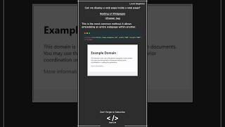 HTML Interview Question Nesting of Webpages html htmlinterview webdevelopment [upl. by Nylessej]