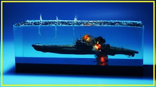 Epoxy Resin Diorama  UBoat meets her demise [upl. by Semela]