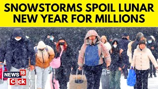 China New Year 2024  Blizzards Disrupt Lunar New Year Travel For Millions In China  News18  N18V [upl. by Koorb545]