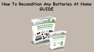 How to Restore a Dead Battery  Recondition Laptop Battery [upl. by Karb69]