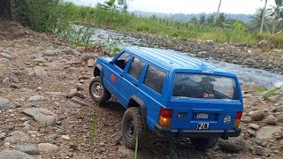 Rc Offroad Car Mn78 4x4 Jeep Cherokee Adventure Extreme Track Batu Sungai [upl. by Urien922]