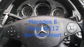 Mercedes W212 E Class Service Reset [upl. by Ja668]