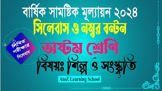 অষ্টম শ্রেণির শিল্প ও সংস্কৃতি বার্ষিক পরীক্ষার সিলেবাস ২০২৪ Class 8 Shilpo Sanskriti Syllabus 2024 [upl. by Pantin337]