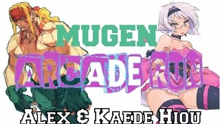 MUGEN Tag Team Run  Kaede Hiou amp Alex [upl. by Cody]