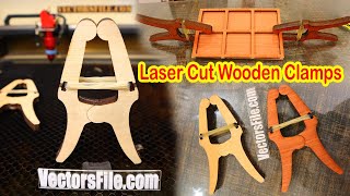 How to Make Wooden Clamps Laser Cut DIY Wooden Clamp for Woodworking Project by VectorsFilecom [upl. by Helen]