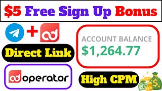 1264 Earning From Direct Link ad ✅ Make Money Online Without Investment 💲 [upl. by Somar]