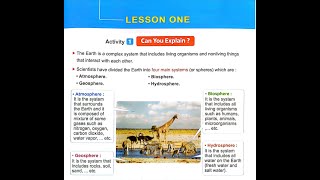 Grade 5 Lesson1 Concept1 P2 quotAtmosphereGeosphereBiosphereHydrospherequotالدرس الاول سنة خامسة ترم 2 [upl. by Torrell]