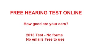 HEARING TEST  Test Your Hearing Free [upl. by Airbma]