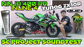 NINJA 400 RR INLINE 4  SC PROJECT SOUNDTEST  SHOUTOUT SA MGA SUPPORTERS [upl. by Esilegna]