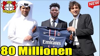 LeverkusenTransfer Edmond Tapsoba unterschrieb bei PSG für ein Gehalt von 80 Millionen [upl. by Yesnnyl]