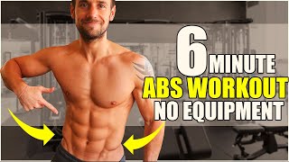 6 MINUTE ABS WORKOUT NO EQUIPMENT Lower ABS Focus Follow Along Workout [upl. by Enelehs]