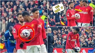 Bruno Fernandes gives his penalty to Rashford for boosting his confidence  Man United Vs Everton [upl. by Gregg]