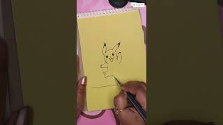 pikachu jumping on the floor  draw pikachu easy  pikachu easy drawing  pokemon song [upl. by Suirtemed]