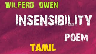 Insensibility poem in Tamil [upl. by Ayom]