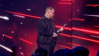 RagnBone Man accepts his 2017 Critics Choice Award  BRITs 2017 Nominations [upl. by Tlevesoor691]