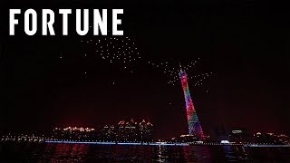 Drone Swarms Are the New Fireworks In China I Fortune [upl. by Aneerahs]