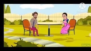 স্বামীর বুদ্ধি 😂😂funny comedy cartoon jokes animation memes hindi [upl. by Lillie972]