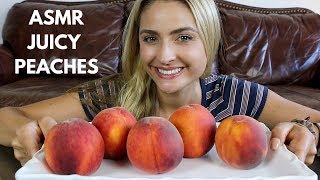 ASMR PEACHES EATING SOUNDS  Whispered Storytime [upl. by Rudiger]