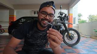 How to replace the battery on the Royal Enfield himalayan  AMCO battery [upl. by Aicina755]