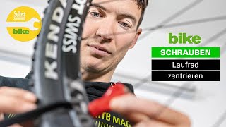 Achter im Laufrad oder Schlag in der Felge Laufräder am Mountainbike zentrieren  Anleitung [upl. by Noiramaj]