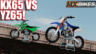 KX65 VS YZ65 IN MXBIKES CLOSE RACING [upl. by Repsac]