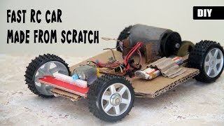 How to make a Simple RC Car with Steering  DIY Remotecontrolled Vehicle [upl. by Airdnola371]