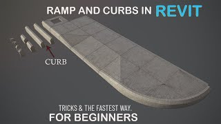 Ramps and curbs in Revit  Beginners Tutorial [upl. by Mctyre]