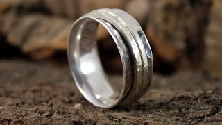 How To Make Silver Spinner Rings Silversmithing Basics [upl. by Neit877]