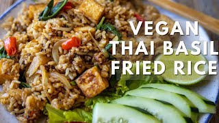 Easy and Tasty Thai Basil Fried Rice  素九層塔炒饭 [upl. by Sitra]