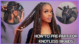 DIY LARGE KNOTLESS BRAIDS HOW TO PREPPART  PART ONE  ADAISHA MIRIAM [upl. by Ives]