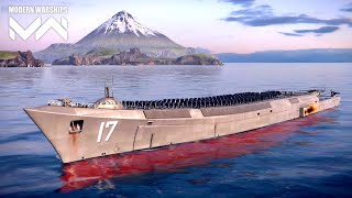 USS BATTLECRUISER 2000 first look and gameplay  Modern Warships [upl. by Annaul]