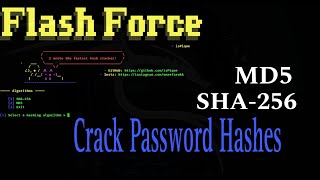 Flash Force Tool Installation Guide  Crack the Hash SHA256 amp MD5 Tutorial [upl. by Nrol]