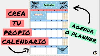 Cómo hacer un CALENDARIO para imprimir  PLANIFICADOR MENSUAL o planner con Openoffice 2017 [upl. by Garate]