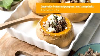 Opgevulde butternutpompoen met lamsgehakt [upl. by Oigufer865]