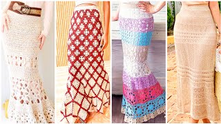 Women fashion hand knitted woolen long skirtBodycon shape skirt patternCrochet fitted long skirts [upl. by Inverson63]