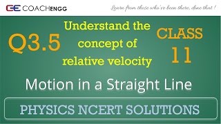 Motion in a Straight Line Exercise 35 NCERT Solutions Class 11 Rectilinear Motion [upl. by Eninahpets]