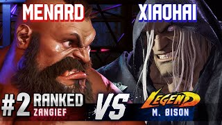 SF6 ▰ MENARD 2 Ranked Zangief vs XIAOHAI MBison ▰ High Level Gameplay [upl. by Leribag]