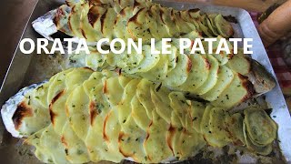 ORATA in CROSTA DI PATATE orata al forno con patate orata in forno con le patate Ricette Orata [upl. by Funda948]