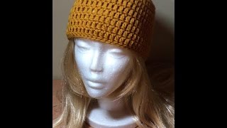 How to Crochet a Simple Beanie TutorialUpdated [upl. by Francklyn]