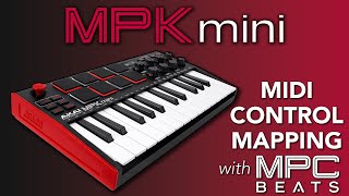 Akai Pro MPK Mini MK3  Hardware Setup amp Control Mapping in MPC Beats [upl. by Nylzaj803]