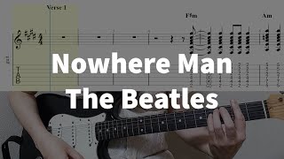 The Beatles  Nowhere Man Guitar Tabs [upl. by Acinoreb]